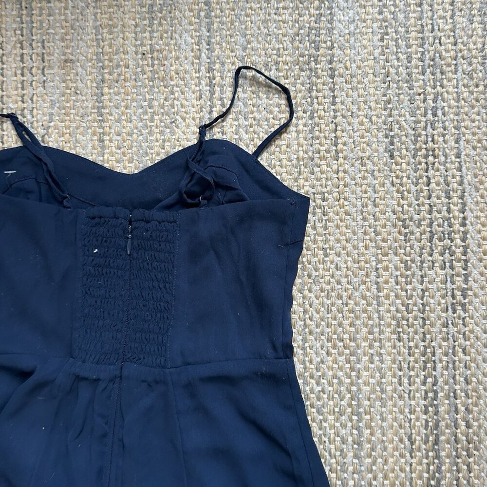 ABERCROMBIE & FITCH Women’s Camille Satin Slit Midi Slip Dress Blue Size XXS P - Picture 14 of 16